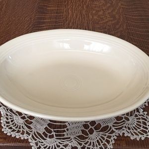 Fiesta Ivory Deep Oval Serving Dish - 12" X 9"